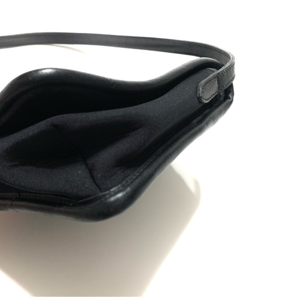 Coach Black Scuba Neoprene Leather Trim Crossbody Bag Mini Flap - Picture 7 of 16
